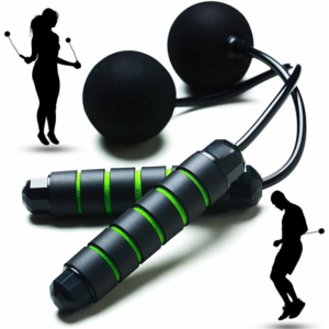 Weighted Cordless Jump Rope - Adjustable Length Ropes Ropeless Jump Rope For Beach Body