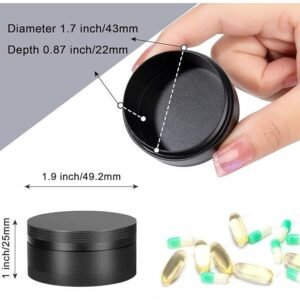 Portable Pill Case Pill Box Daily - Waterproof Single Metal Pill Organizer