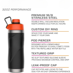 Gx Stainless Steel Bottle, 32oz