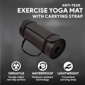 All-Purpose 1-Inch Extra Thick High Density Anti-Tear Exercise Yoga Mat