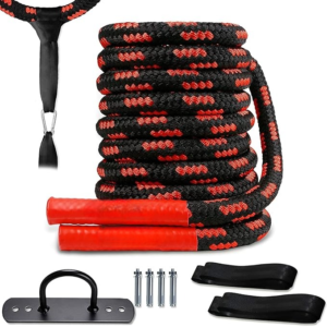 Heavy Battle Rope, Exercise Training Rope with Anchor Strap