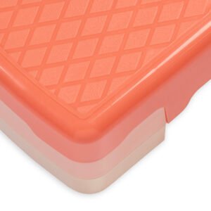 Aerobic Step Deck, Adjustable Height & Non Slip Surface, Coral