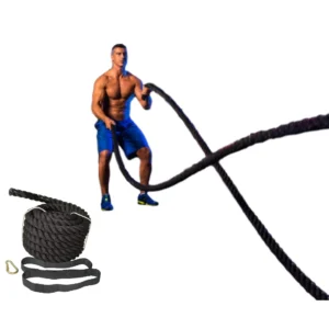 1.26 inch 30ft Battle Rope for Heavy Duty Workout Training - Black